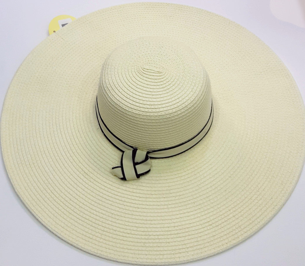 Braid Wide Brim Swinger with Ribbon Band 6'' Brim