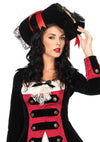 Women’s Swashbuckler Hat With Lace Trim and Satin Bows