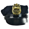 Cotton Police Hat with Badge Black