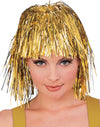 Short Tinsel Wig Gold