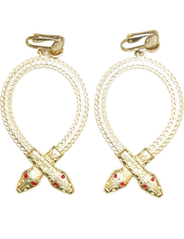 Cleopatra Snake Earrings Gold