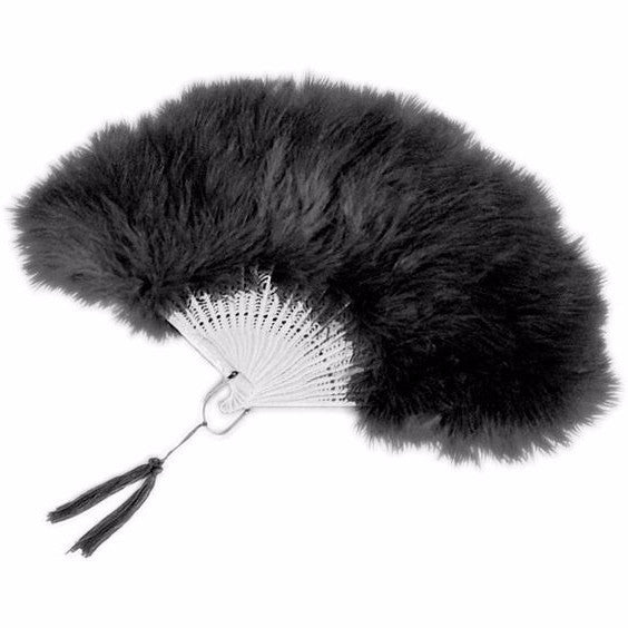 Marabou Feather Fan Black