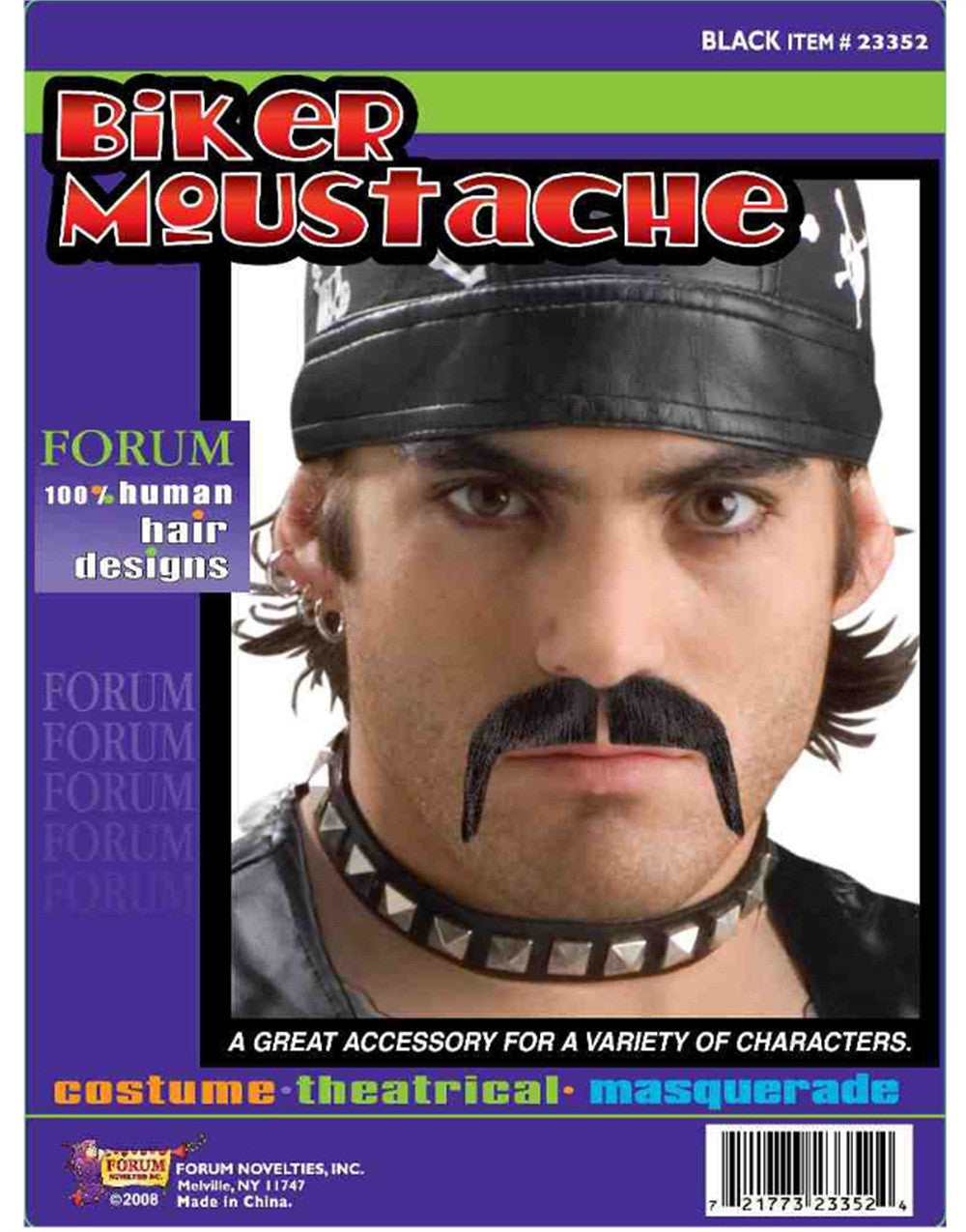 Biker Moustache Black