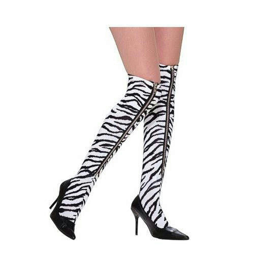 80's Zipper Leggings Zebra
