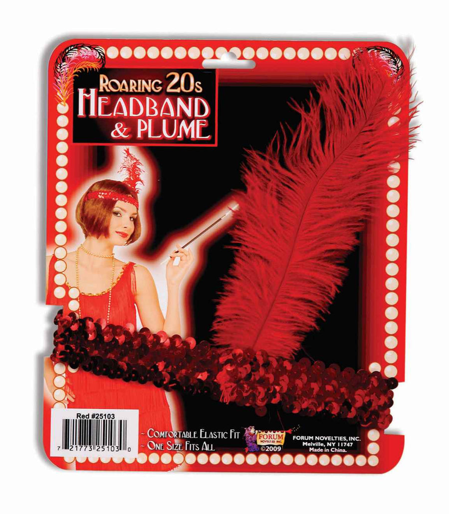 Flapper Headband Red