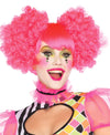 Harlequin Neon Curly Wig Pink