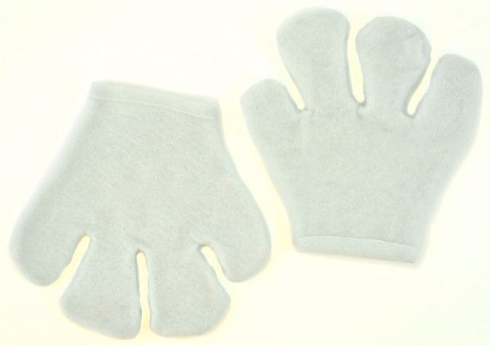 Cartoon Mitts Felt White