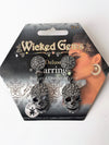 Grey Skull Head Earrings