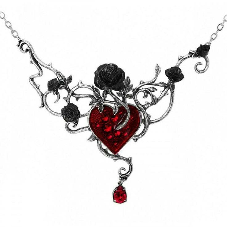 Bed of Blood Rose Necklace