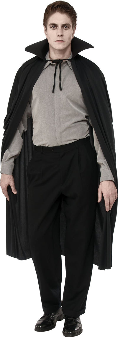 Full Length Cape with Collar Black