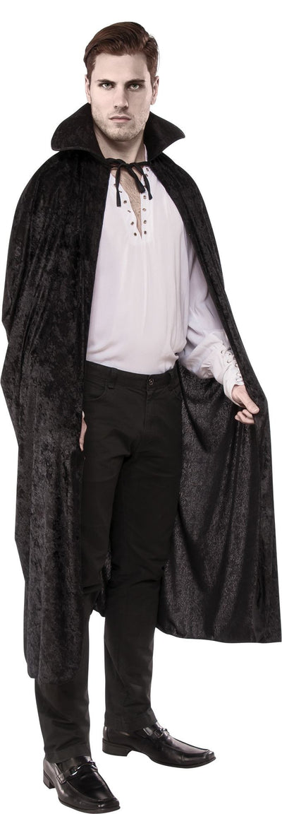 Full Length Cape with Collar Black