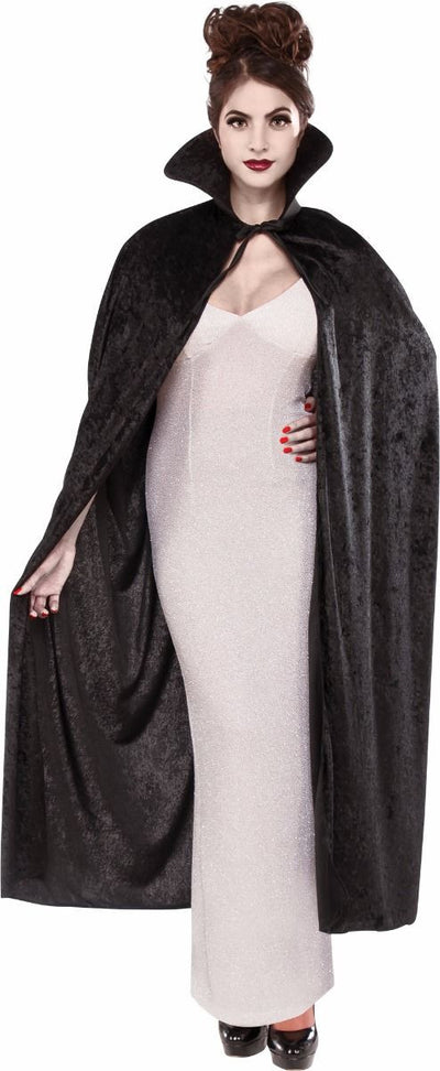 Full Length Cape with Collar Black