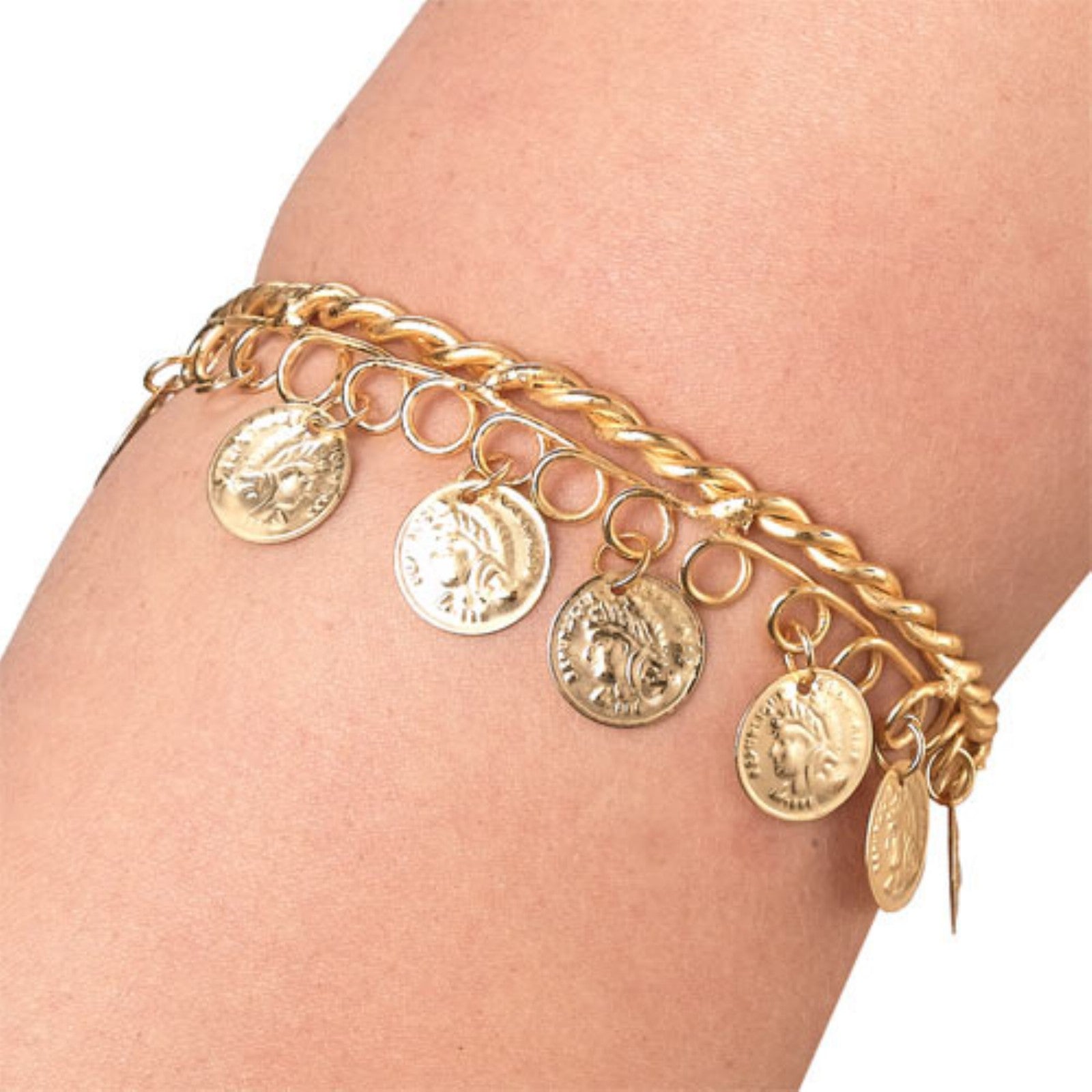 Spartan Queen Coin Bracelet Gold