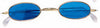 70's Oval Glasses Blue