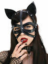 Wet Look Harness Cat Mask