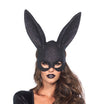 Glitter Masquerade Rabbit Mask Black