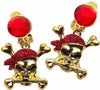 Red Glitter Pirate Earrings