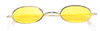 70's Oval Glasses Yellow