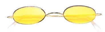 70's Oval Glasses Yellow