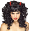 Fabulous Devil Wig Black with Horns