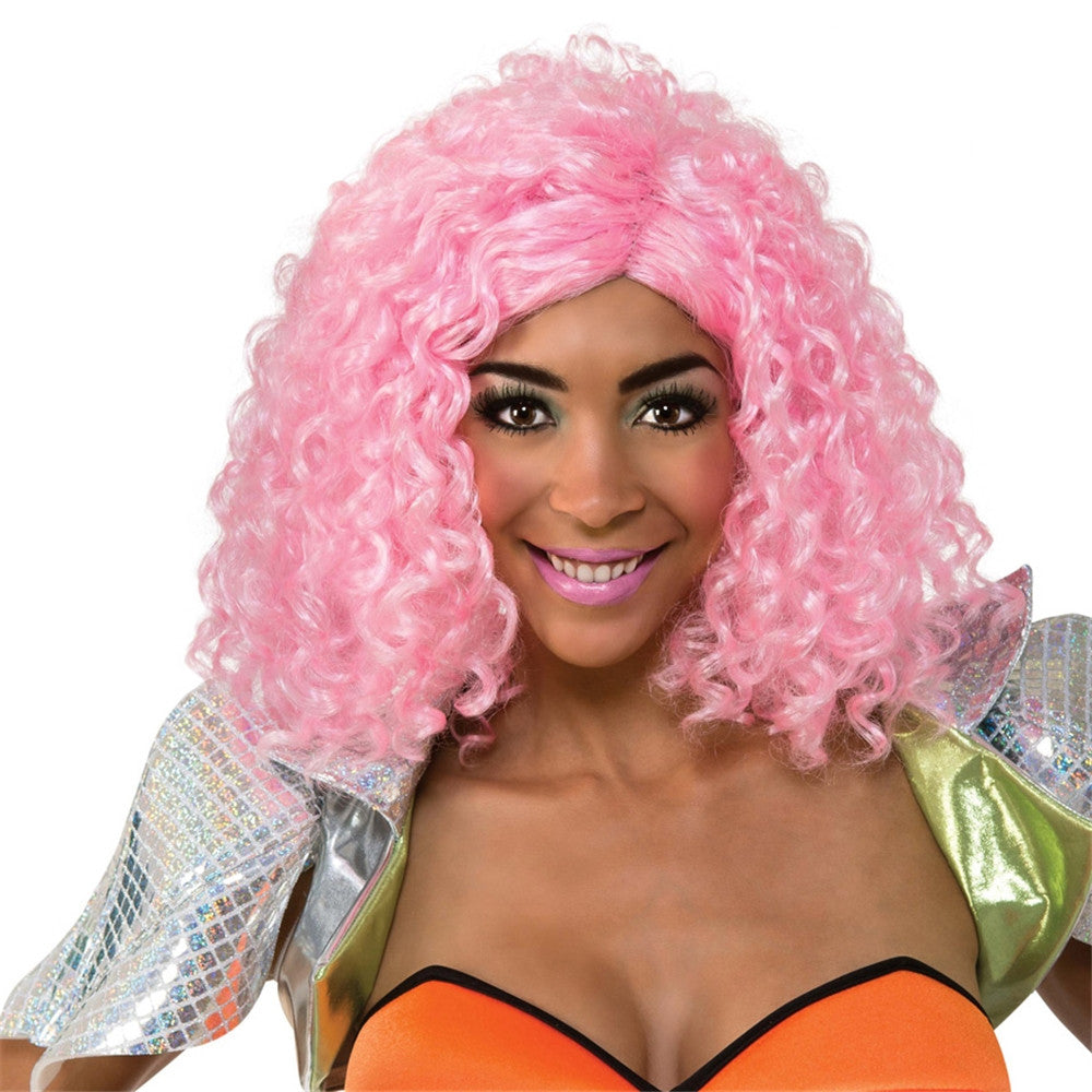 Pink Curly Wig