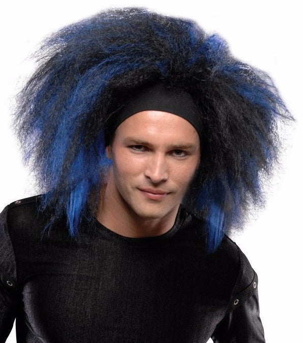 Men's Rocker Wig Blue