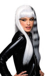 Kitty Cat Wig White/Black