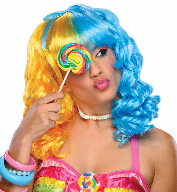 Lollipop Wig Yellow/Blue