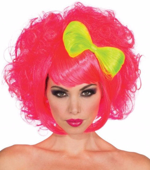 Cutie Doll Wig Neon Pink