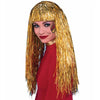 Long Tinsel Wig Gold
