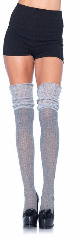 Over the Knee Scrunch Sock Grey