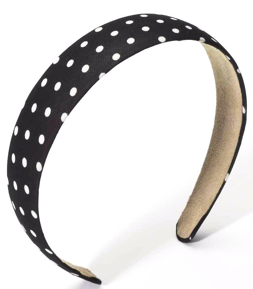 Polka Dot Headband Black/White