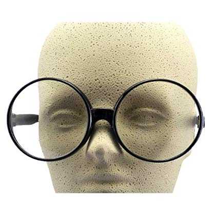 Big Round Eyeglasses Black