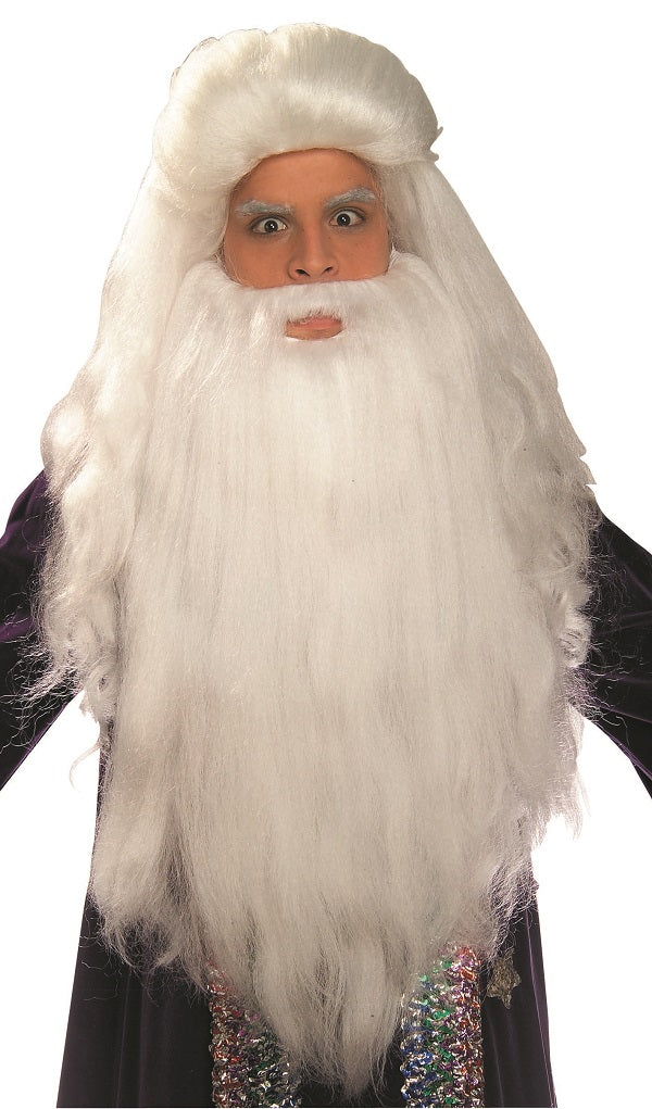 White Sorcerer Wig & Beard