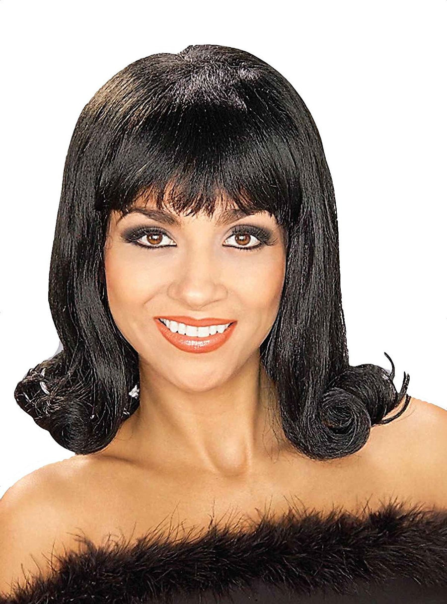 60's Flip Wig Black