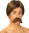 Burt Wig and Moustache Brown