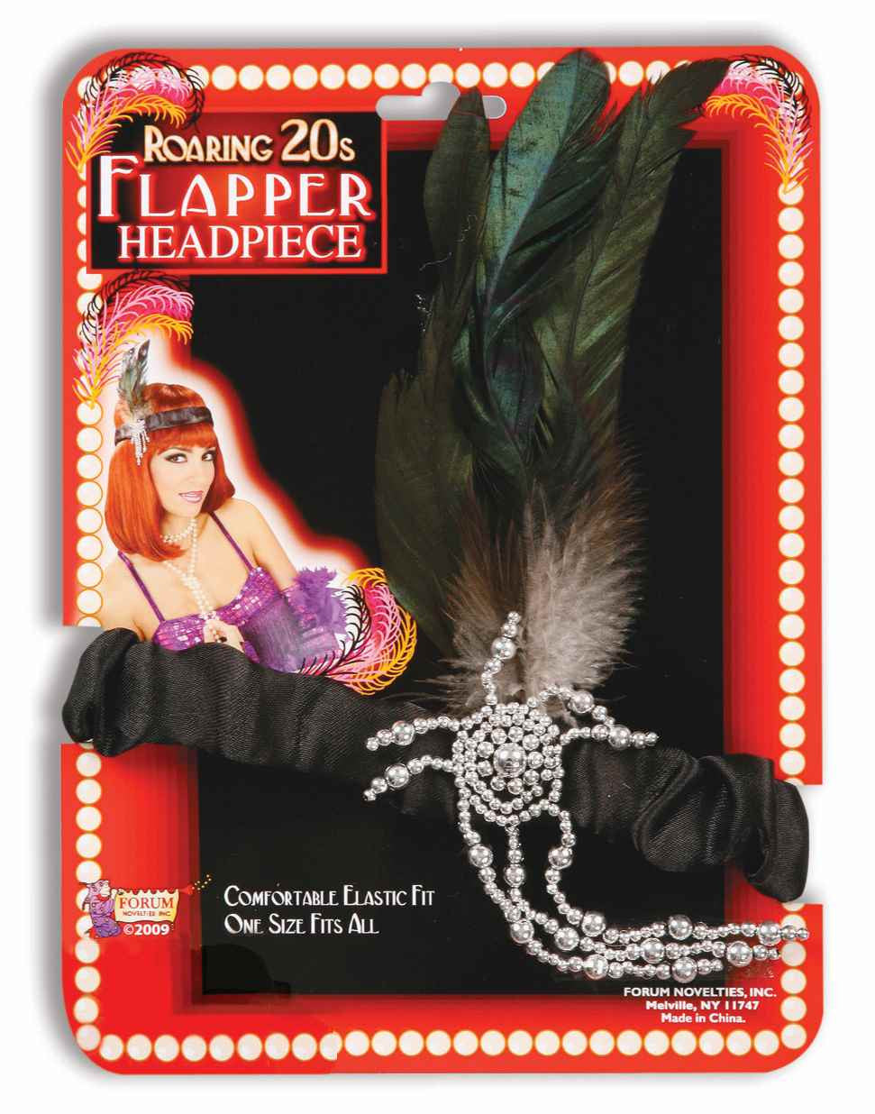 Charleston Flapper Headpiece Black