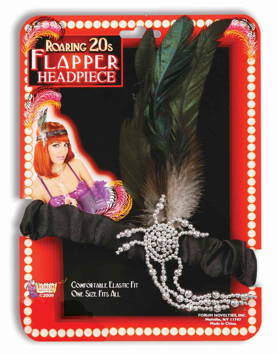 Charleston Flapper Headpiece Black
