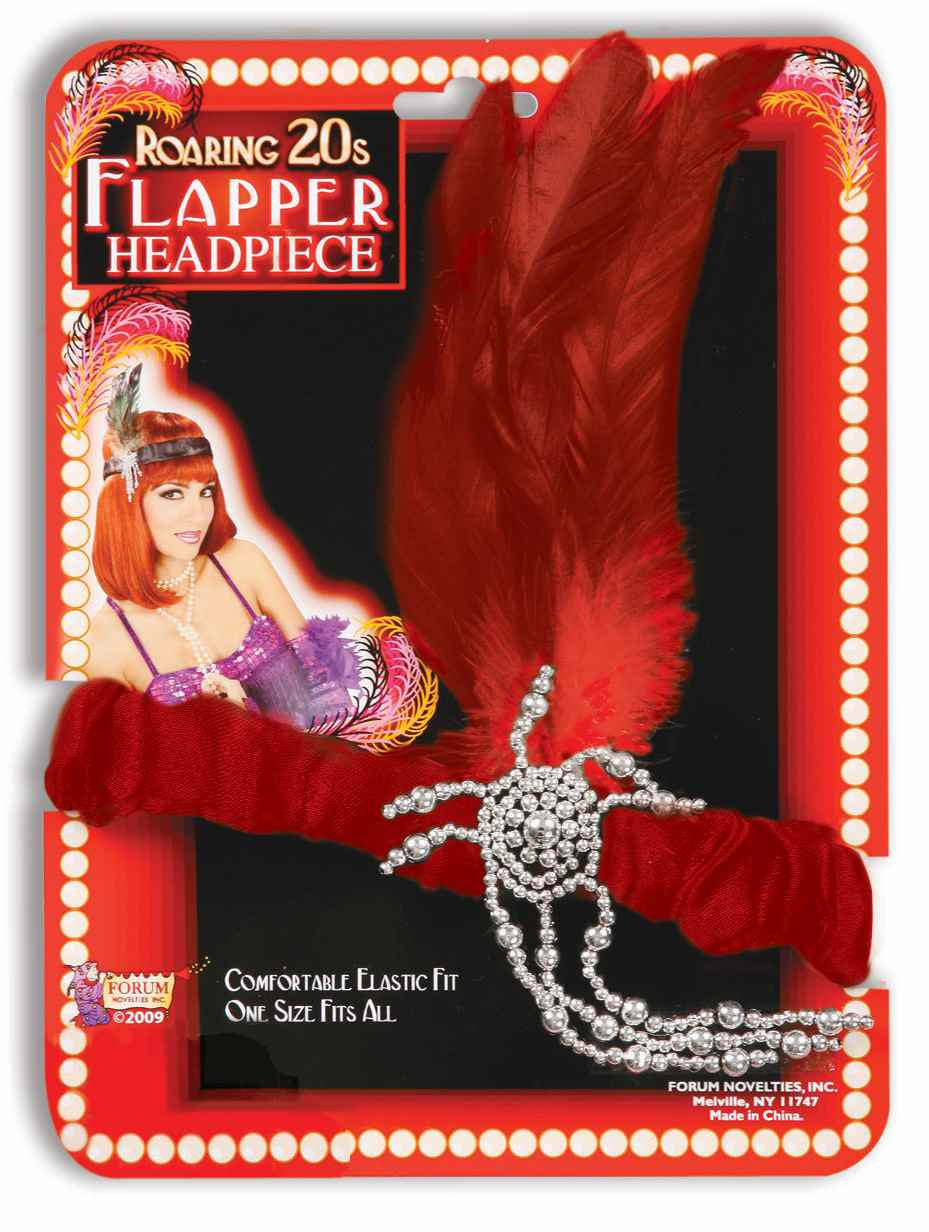 Charleston Flapper Headpiece Red