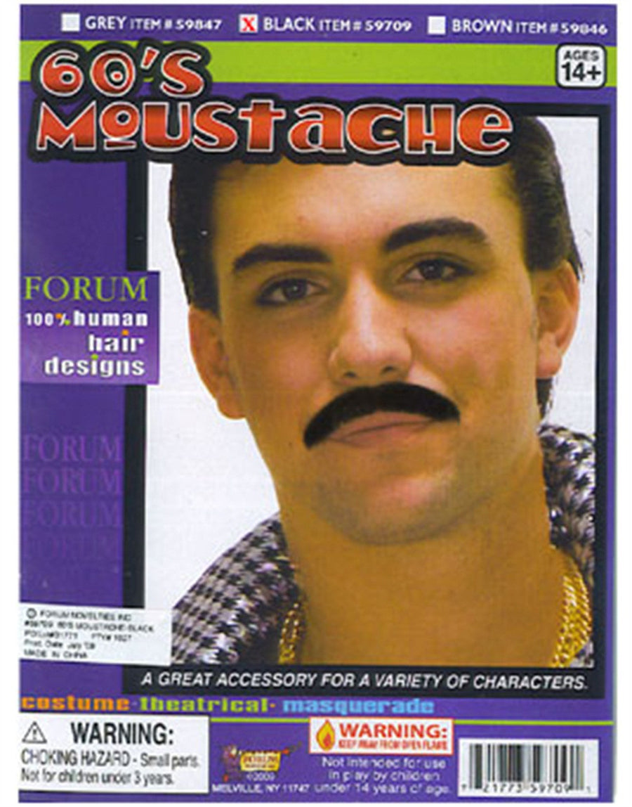 60's Moustache Black