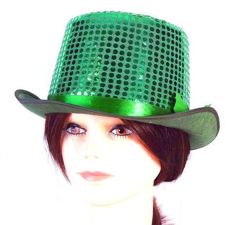 Sequin top Hat Green