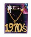 Disco Fever 1970's Necklace Gold