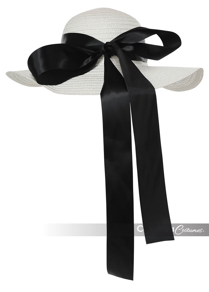 Straw Hat With Ribbon