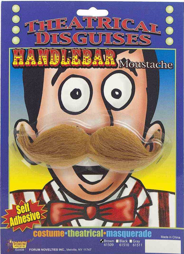 Handlebar Moustache Brown