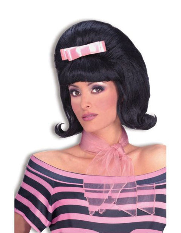 50's Bouffant Wig Black