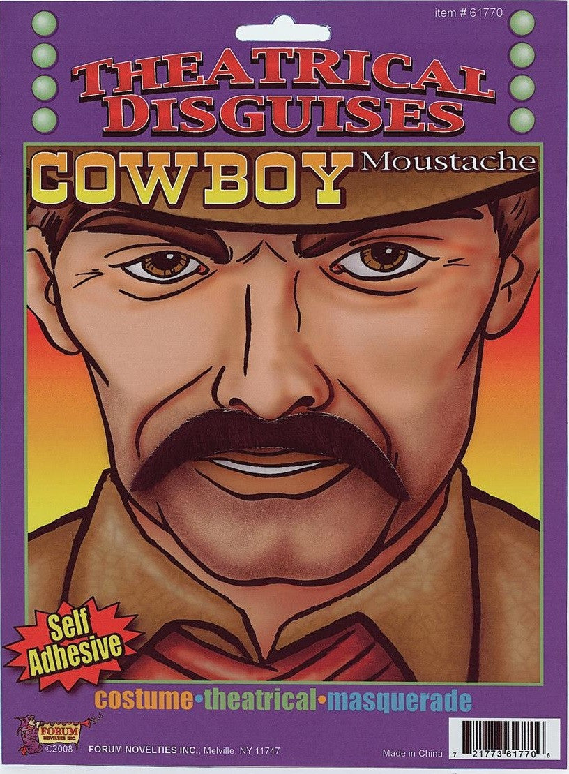 Cowboy Moustache  Black