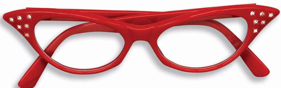 50's Rhinestone Glasses Red