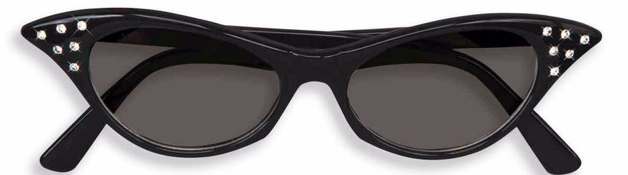 50's Tinted Rhinestone Glasses Black