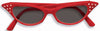 50's Tinted Rhinestone Glasses Red