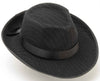 Ladies Pinstriped Fedora Black